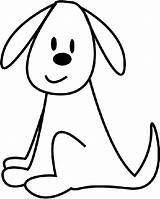 Dog Drawing Clipart Easy Draw Use sketch template