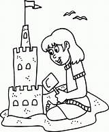 Castle Sandcastle sketch template