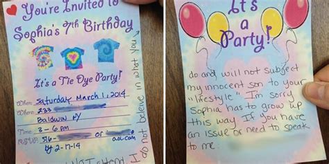 Moms Homophobic Response To Gay Dads Birthday Invite Was