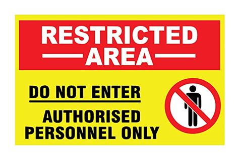 sign  restricted area   enter authorised personnel  mm