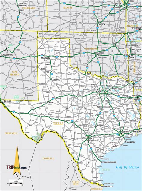 road map  texas cities  towns  printable maps