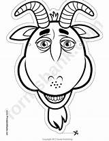 Goat Template Mask Outline Advertisement Printable sketch template