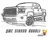 Gmc Chevy Denali Silverado Trocas Camionetas Sheets Yescoloring Paginas Lorry Tailgate sketch template