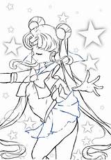 Sailor Lineart Moon Deviantart sketch template