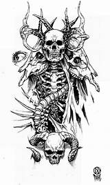Creepy Tatuajes Skulls Biker Demonios Calaveras Brazo Awesome Mayas Líneas Craneos Tatoos Céltico Calavera Cráneo Cráneos Caveira Anatomic sketch template