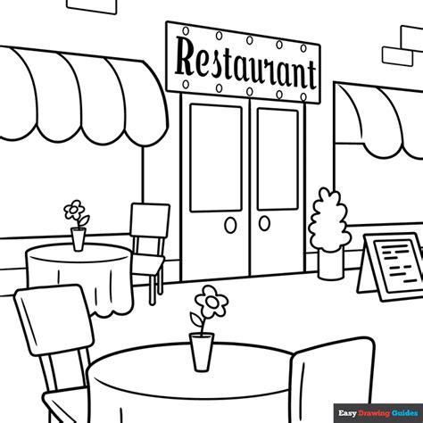 coloring pages  kids restaurant