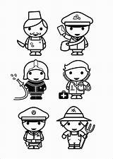 Coloring Pages Profesiones Professions Dibujo Beroepen Kleurplaat Para Colorear Berufe Bilde Malvorlage Occupation Fargelegge Clipart Coloriage People Imágenes Kleurplaten Kids sketch template