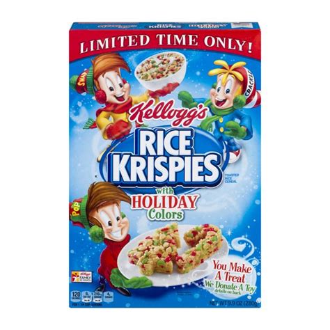 Kellogg S Rice Krispies Cereal With Holiday Colors 9 9 Oz Walmart