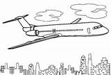 Airplane Boeing Aeroplane Procoloring Coloriage Concorde sketch template
