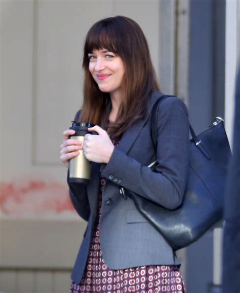 johnson smiled on set the fifty shades of grey reshoots