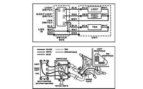 wiring diagram  nutone  heater  fan motor