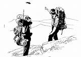 Viajeros Hikers Reizigers Trekker Reiziger América Gira Trekkers Tránsito Mercancías sketch template