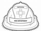 Hat Fireman Printable Template Wearable Fire Preschool Department Safety Kindergarten sketch template
