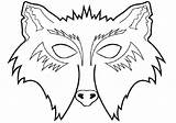 Mask Halloween Coloring Wolf Pages Printable Scary sketch template