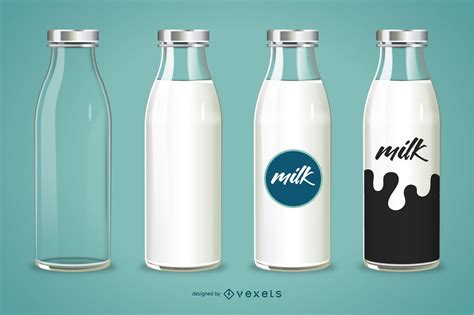 bottle milk illustration vector