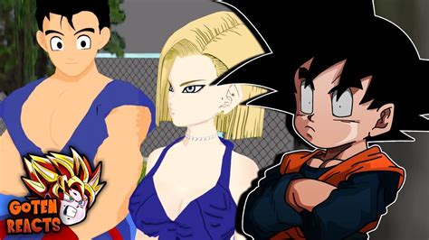 Goten Reacts To Gohan X Android 18 Kissing In The Park Youtube