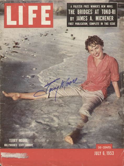 Terry Moore Magazine Cover Signed Historyforsale Item