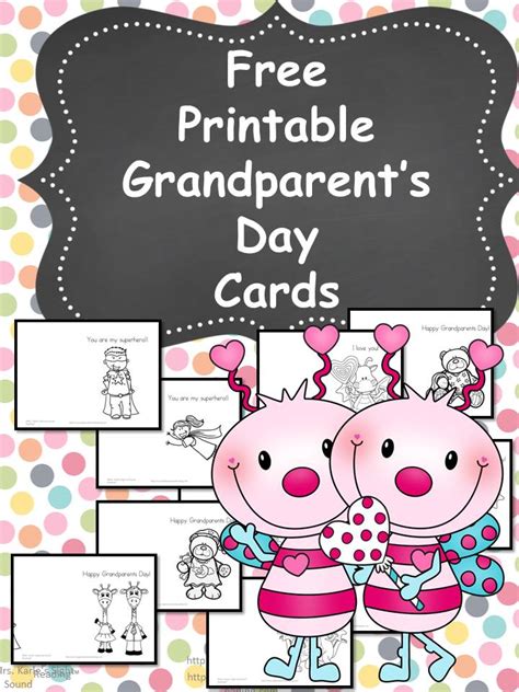 classroom freebies grandparents day cards