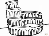 Colosseum Drawing Clipart Draw Drawings Simple Coloring Easy Rome Vector Kids Colloseum Coliseum Clip Pages Ancient Ruined Template Step Printable sketch template