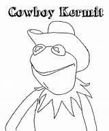 Kermit Coloring Muppets Coloringsky sketch template