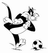 Silvestre Piolin Looney Tunes Futbol Gato Jugando Warner Dibujo Personajes Piolín Titti Pegar Recortar Deportes Sylvester Boca Pepe Ahiva sketch template