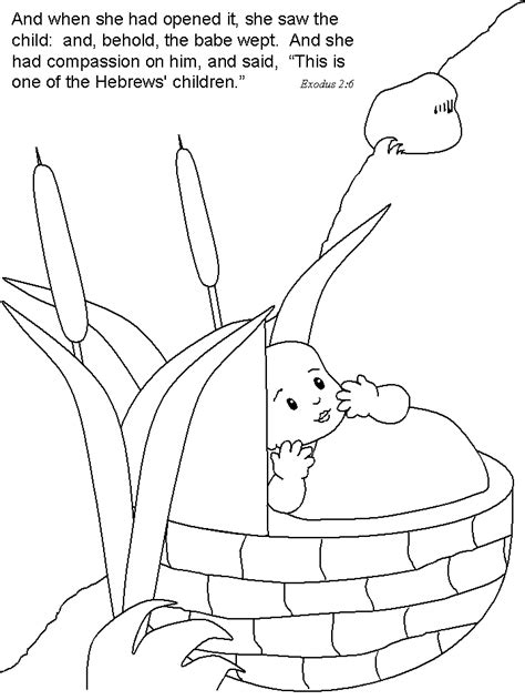 baby moses coloring page sundayschoolist