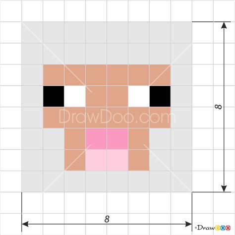 draw sheep face pixel minecraft