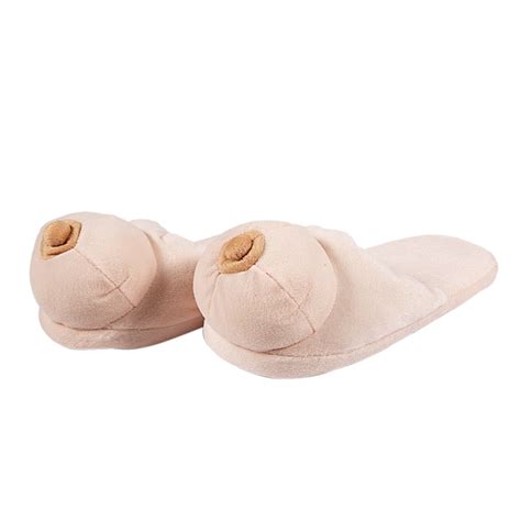 plush big boobs breast toy couple funny t erotic home slippers women