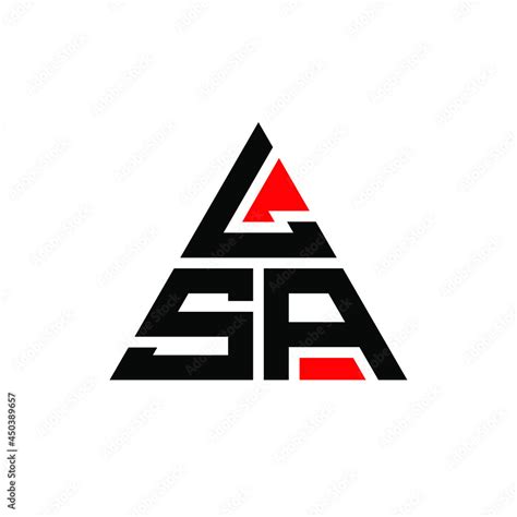 lsa triangle letter logo design  triangle shape lsa triangle logo design monogram lsa