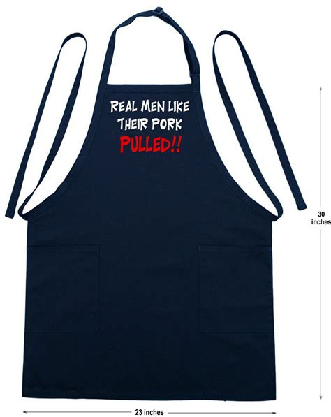 Real Men Like Their Pork Pulled Funny Bbq Aprons For Men Grilling