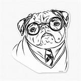 Pug Coloring Pages Printable Pugs Puppy Print Dog Christmas Kids Drawing Harry Cute Colouring Color Sheets Girls Clipart Potter Library sketch template
