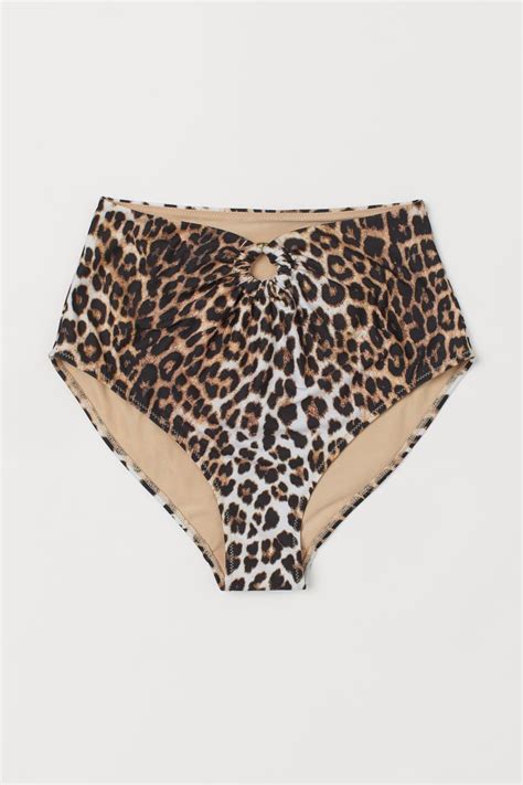 bikini bottoms light beige leopard print ladies handm