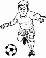 Soccer Coloring Player Ball Pages Players Playing Cliparts Cartoon Printable Clipart Football Kicking Animated Girl Balls Library Clip Gif Comments sketch template