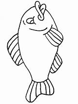 Fish Coloring Pages Preschool Colouring Sea Colour Simple Kids Sheet Sheets Clipart Animals Urchin Book Cartoon Drawing Color Clip Cliparts sketch template