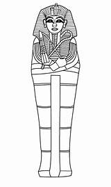 King Tut Sarcophagus Egypt Ancient Colorkiddo Pharaoh sketch template