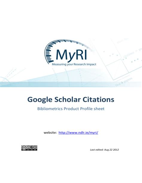 product profile google scholar citations