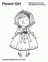 Coloring Pages Flower Girl Girls Wedding Printable Flowers Dresses Pageant Kids Dress Clipart Books Print Library Resolution High Elite Widescreen sketch template