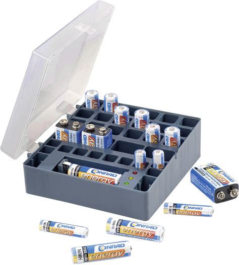 conrad energy box  batterijbox aantal cellen  aaa potlood aa penlite  blok