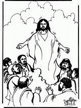 Ascension Jesus Coloring Pages Christ Clipart Testament Children Familyholiday Bible Advertisement sketch template