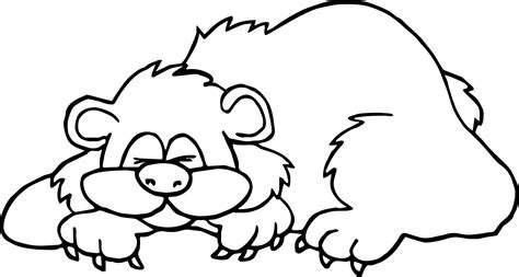 sleeping bear coloring page  getdrawings