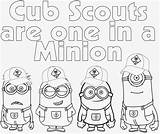 Cub Scouts Beaver Minions Certificates Motto Beavers Despicable Minion Cubs Bobcat Getcolorings sketch template