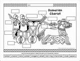 Sumerian Mesopotamia Chariot Diagram Ur sketch template