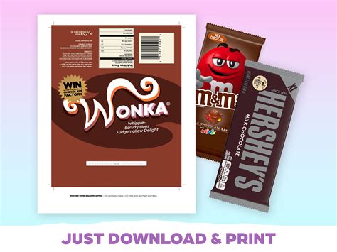 printable willy wonka chocolate bar wrapper printable templates
