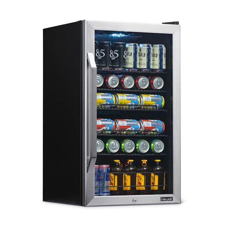 newair premium stainless steel   beverage refrigerator  cooler