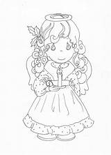 Precious Moments Pages Angel Coloring Christmas Pattern Embroidery Patterns sketch template