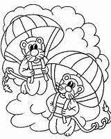 Paraquedistas Ursinhos Colorir sketch template