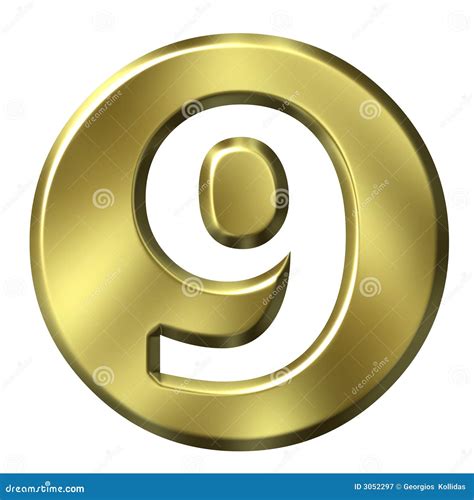 golden framed number  stock illustration image  icon