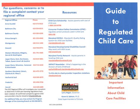 guide  regulated child care wye bible church