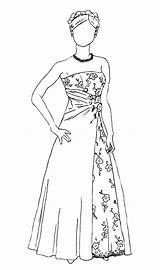 Wedding Sketch Dresses Drawing Prom Dress Nightmare Ball Short Veil Gown Gowns Drawings Sketches Coloring Alterations Fashion Easy Getdrawings Skirt sketch template