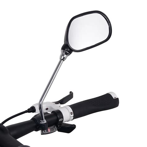 pair bicycle rear view glass mirror electric car bike handlebar wide range  sight light